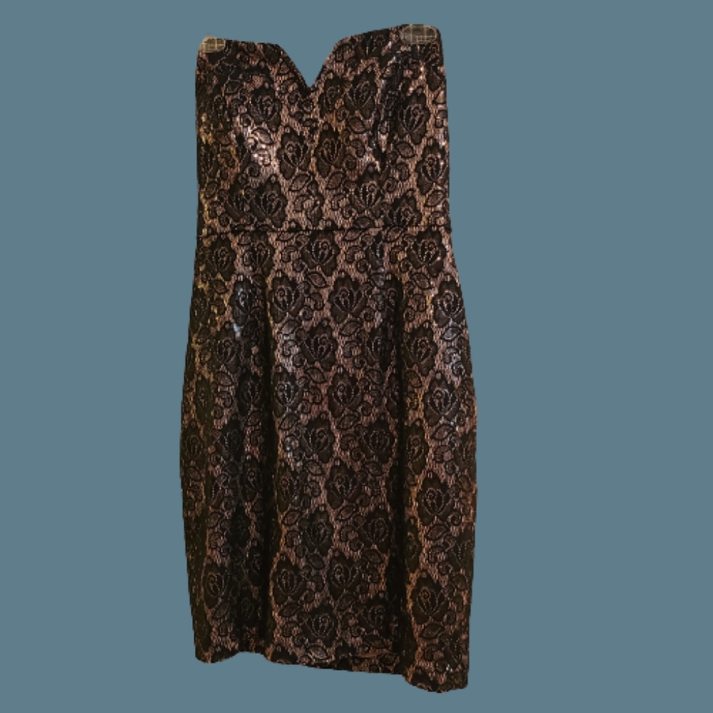 Bisou Bisou Strapless Sequined Cocktail/Special Occassion Dress
